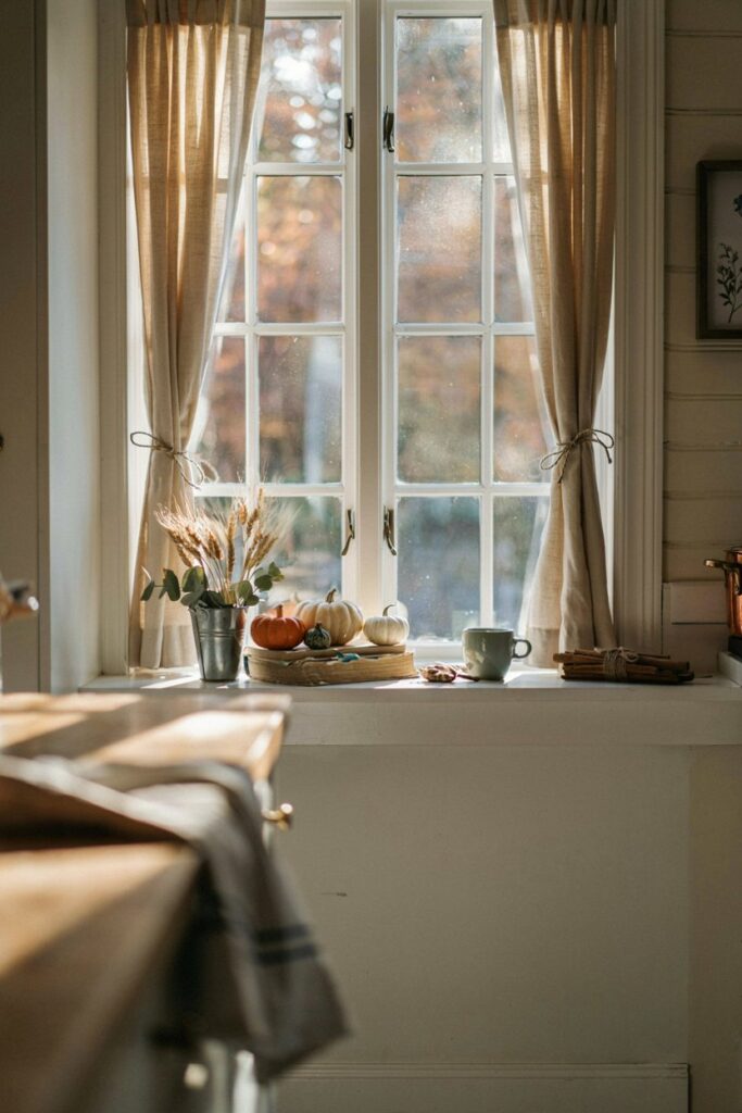 Cozy Fall Café Curtain Style