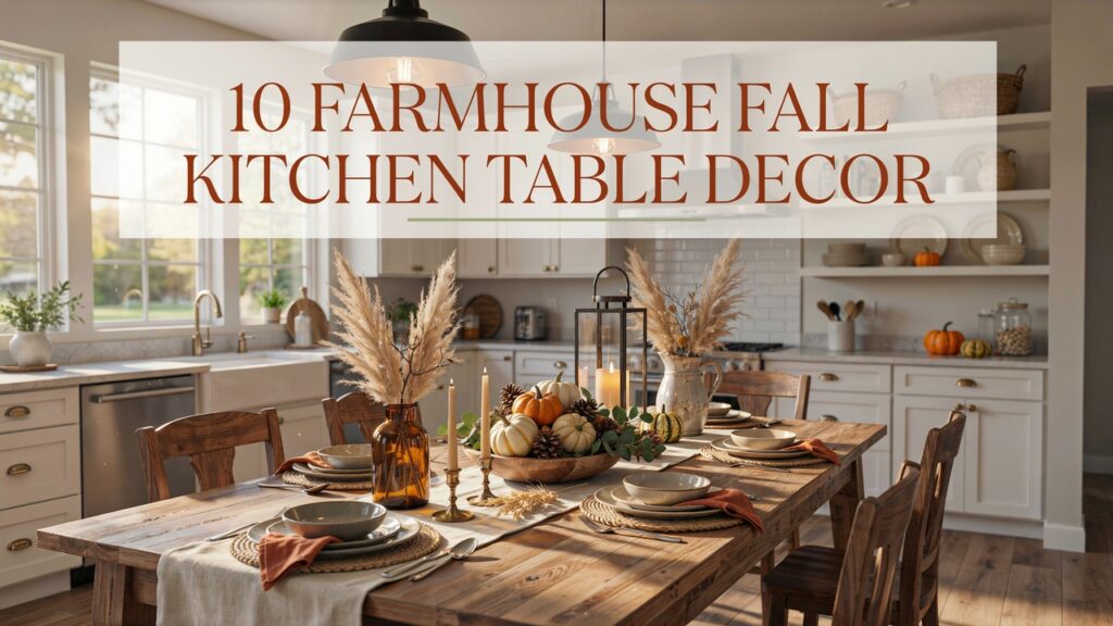 10 Farmhouse Fall Kitchen Table Decor Ideas for a Cozy Autumn 10 Farmhouse Fall Kitchen Table Decor Ideas for a Cozy Autumn