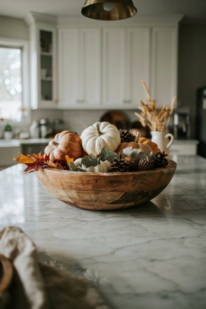 Rustic Dough Bowl Centerpiece