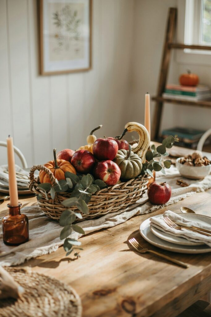 Woven Basket Fall Centerpiece