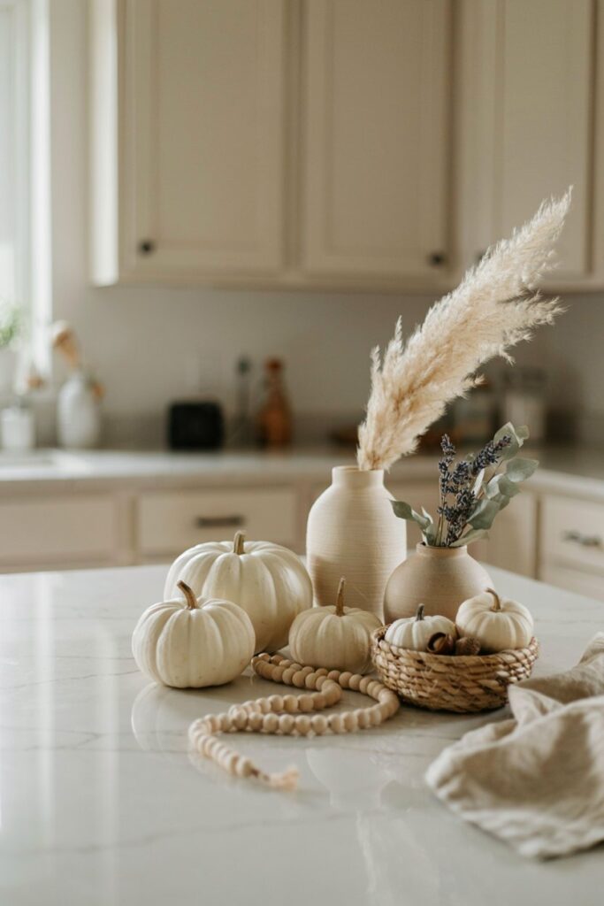 Neutral Farmhouse Counter Styling