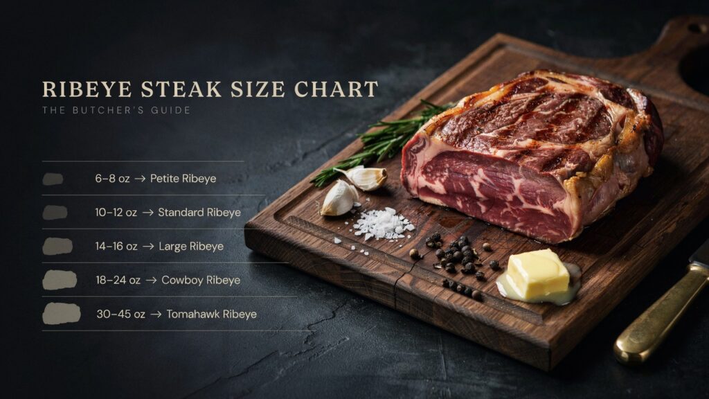 Ribeye Steak Size Chart: Weight, Thickness & Cooking Guide Ribeye Steak Size Chart