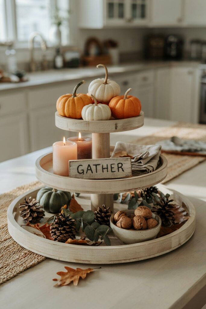 Farmhouse Tiered Tray Display