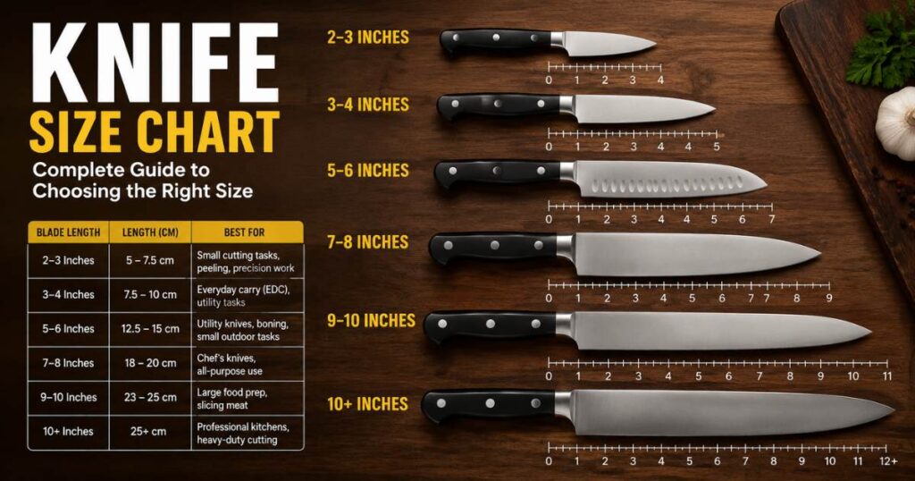 Chef Knife Size Chart: Choose the Right Blade Length knife Size Chart (1)