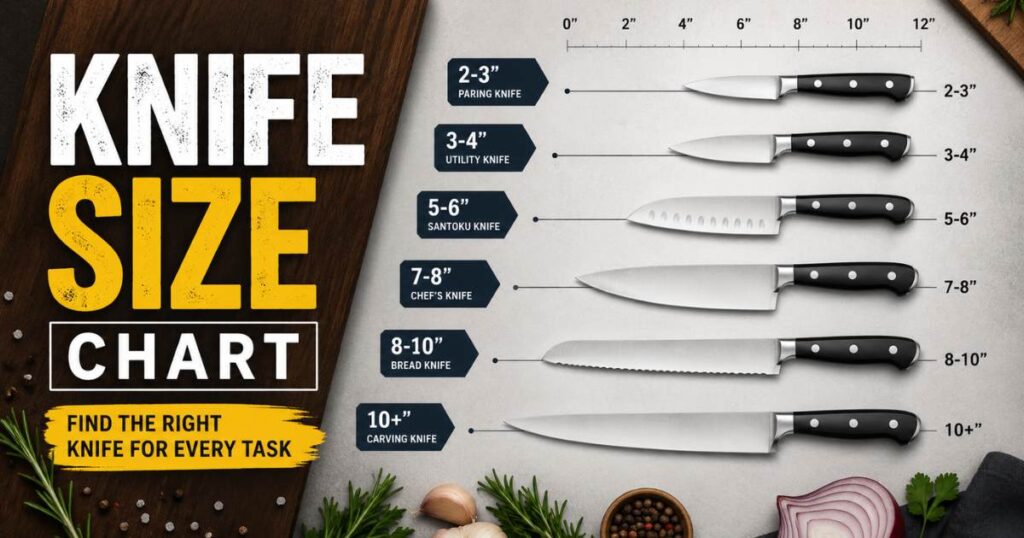 Knife Size Chart: Complete Guide to Choosing the Right Size knife Size Chart