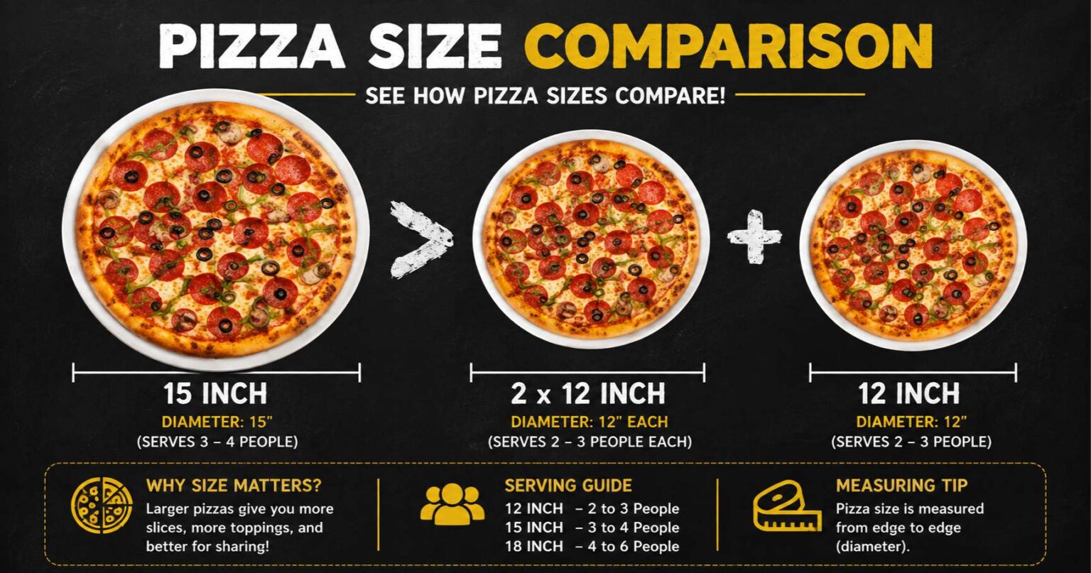 15 Inch Pizza Size Chart: Slices, Servings, Calories & Portion Guide