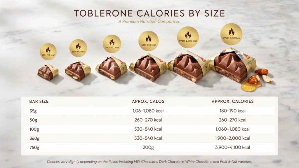 Approximate Calories by Size