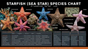 Starfish Chart: Common Sea Star Species, Size, Habitat & Diet