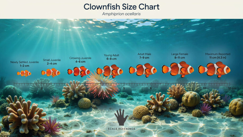 Clownfish Size Chart: Length, Weight, Age & Growth Stages