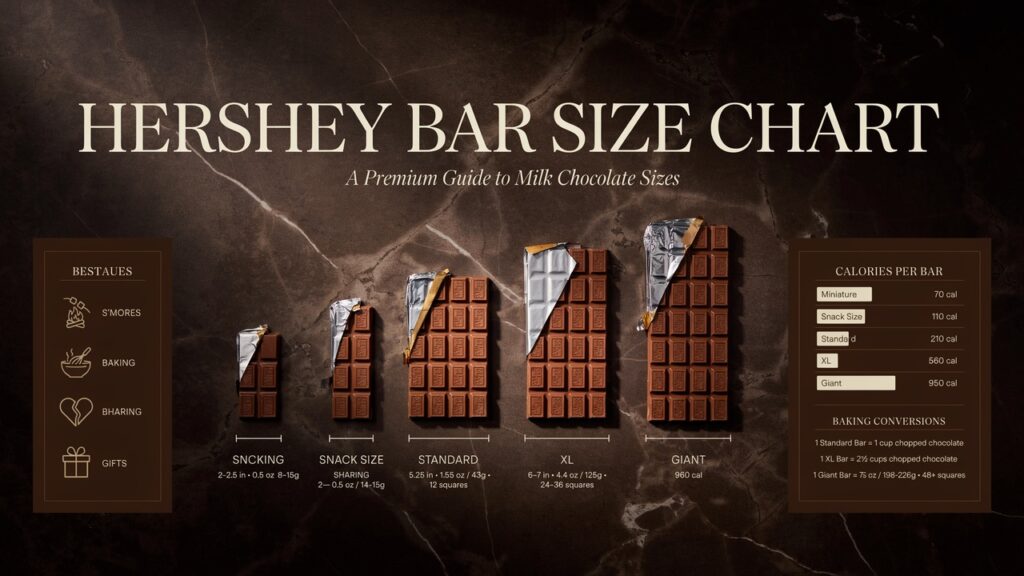 Hershey Bar Size Chart: Chocolate Bar Sizes & Serving Hershey Bar Size Chart: Chocolate Bar Sizes & Serving