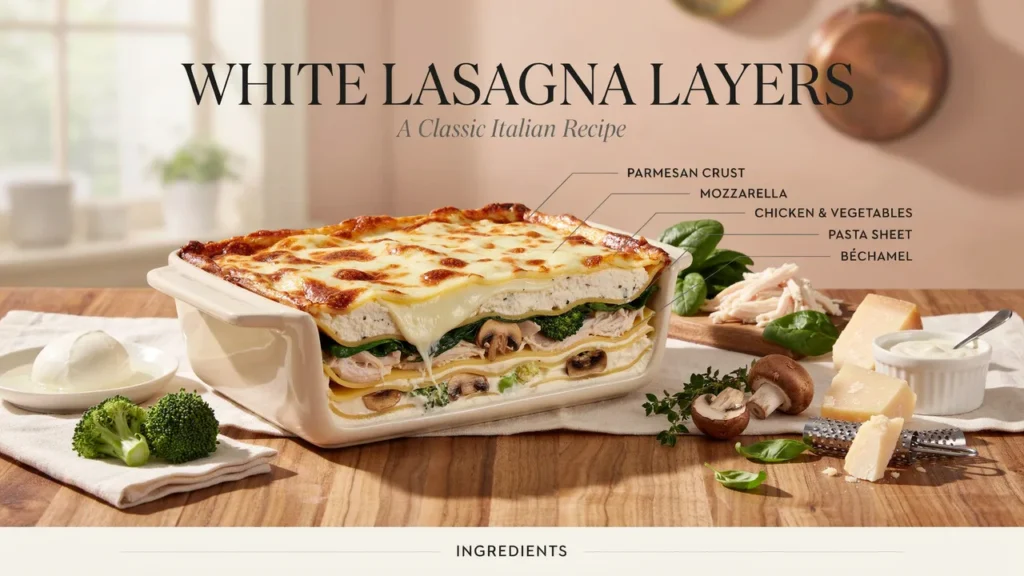 White Lasagna Layers