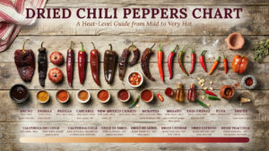 Dried Chili Peppers Chart: Heat Levels, Scoville Ratings & Uses