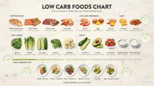 Low Carb Foods Chart: Foods, Carbs, Serving Sizes & Meal Ideas
