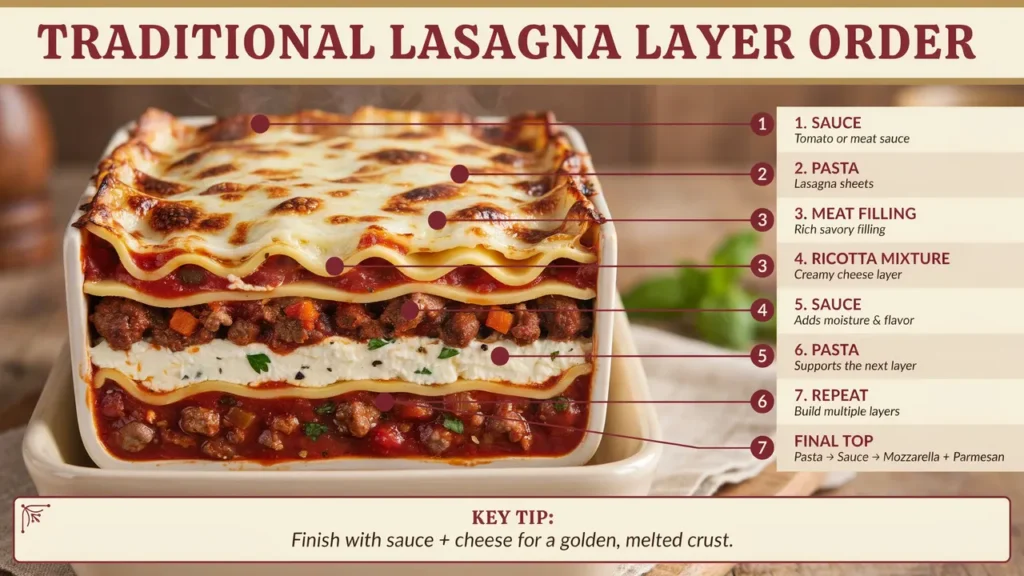 Traditional Lasagna Layer Order