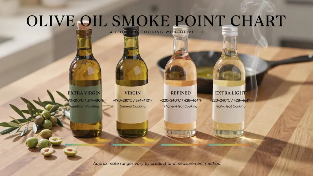 Olive Oil Smoke Point Chart