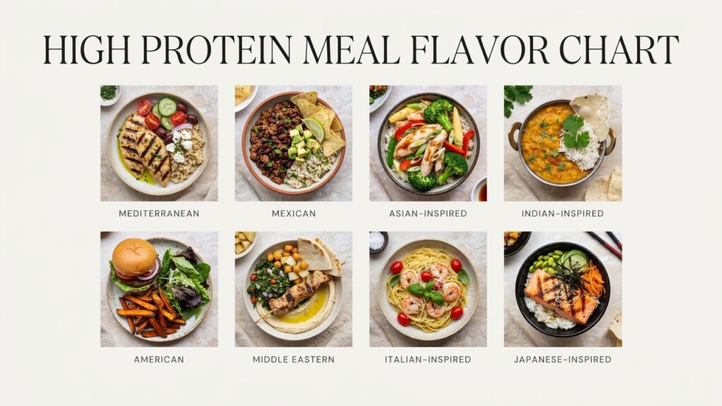High Protein Meal Flavor Chart