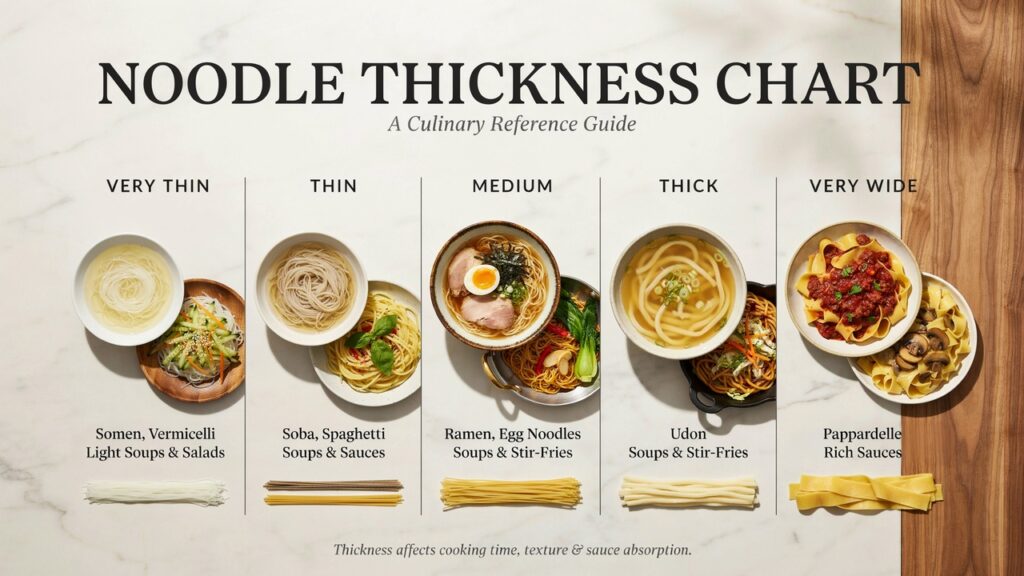 Noodle Thickness Chart