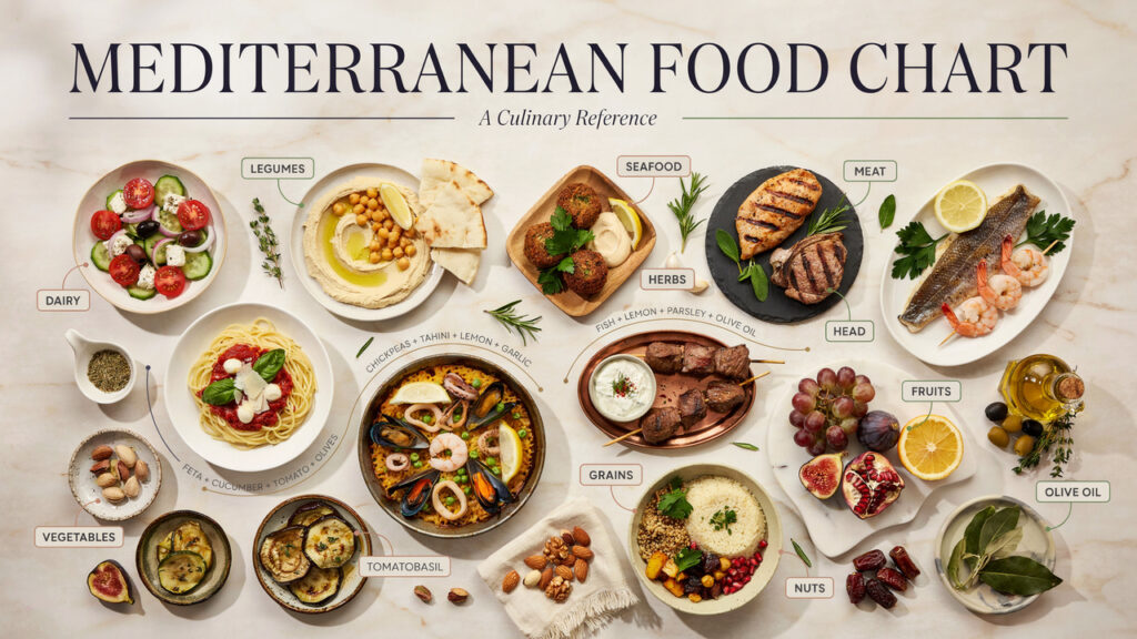 Mediterranean Food Chart: Foods, Ingredients & Serving Ideas
