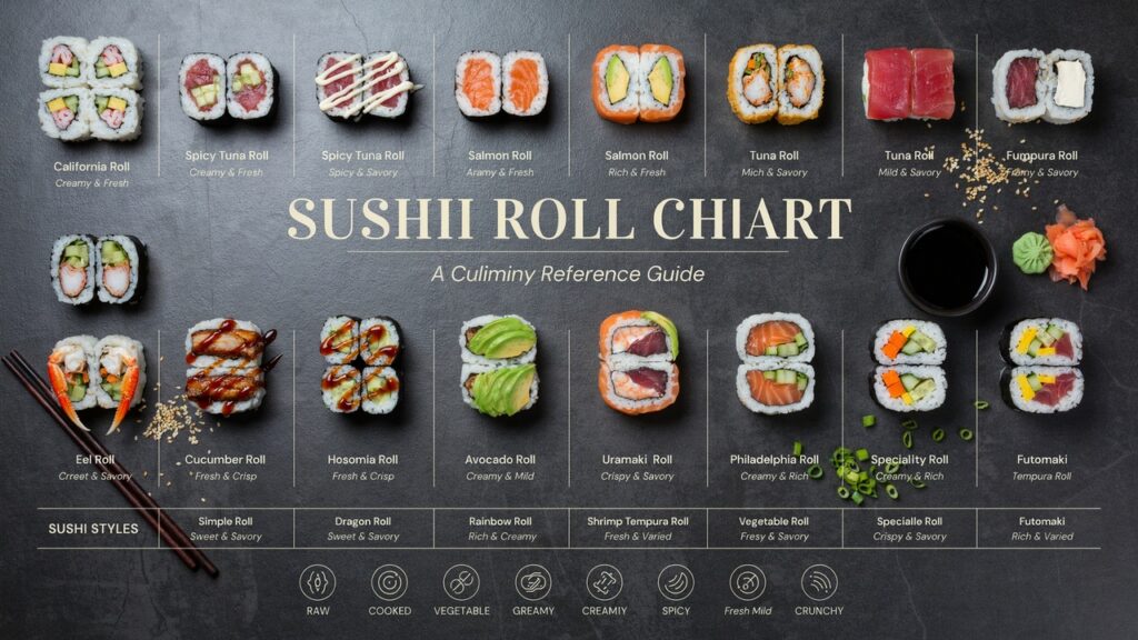 Sushi Roll Chart: Popular Types, Ingredients & Serving Ideas