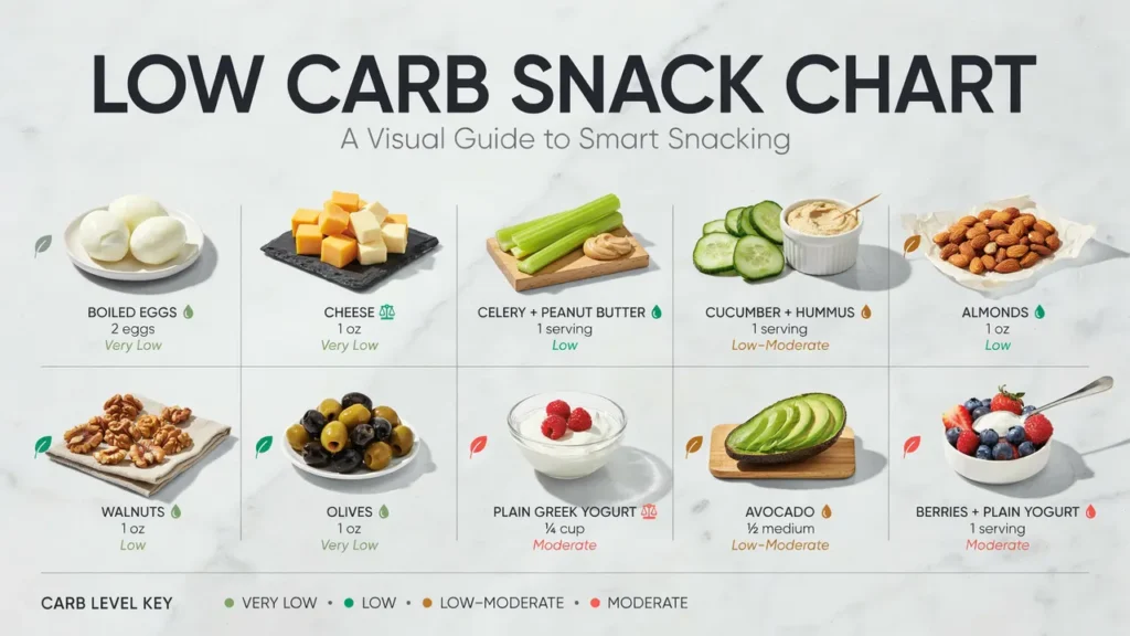 Low Carb Snack Chart
