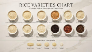 Rice Varieties Chart: Types, Sizes, Uses & Cooking Characteristics