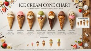 Ice Cream Cone Chart: Types, Sizes, Flavors & Best Uses