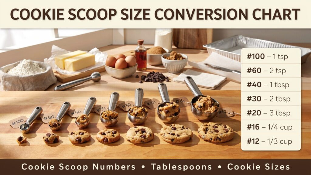 Cookie Scoop Size Conversion Chart