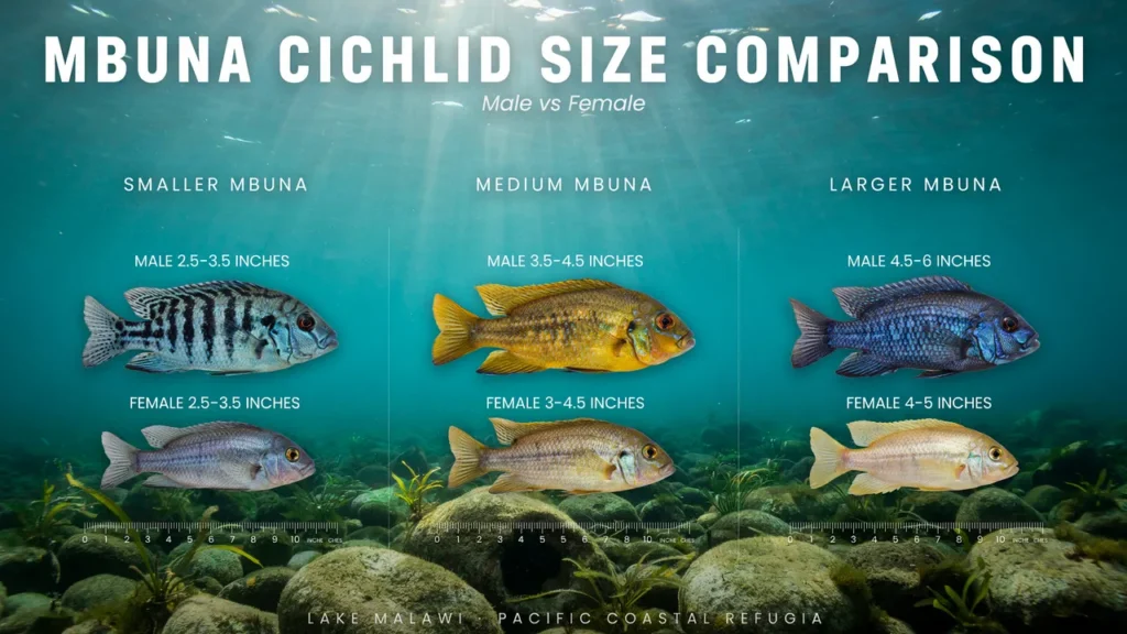 Mbuna Cichlid Size Comparison: Male Vs Female