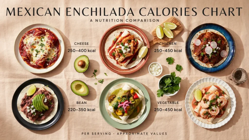 Mexican Enchilada Calories Chart