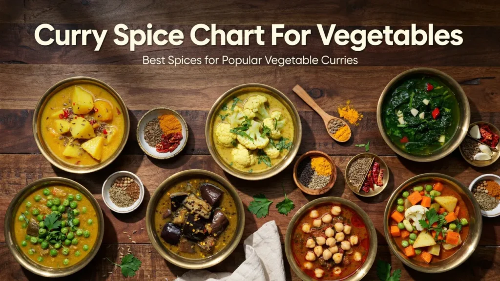 Curry Spice Chart For Vegetables