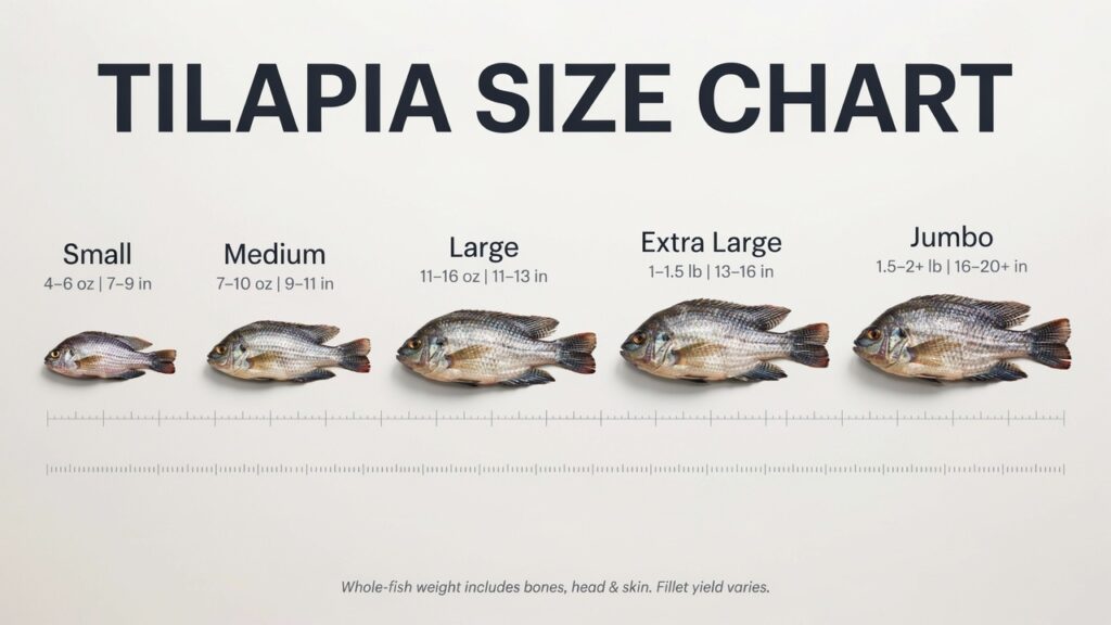 Tilapia Size Chart: Weight, Length, Calories & Serving Guide