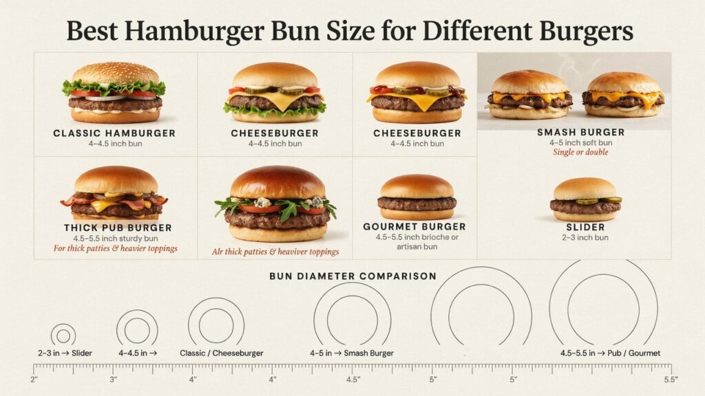 Best Hamburger Bun Size for Different Burgers