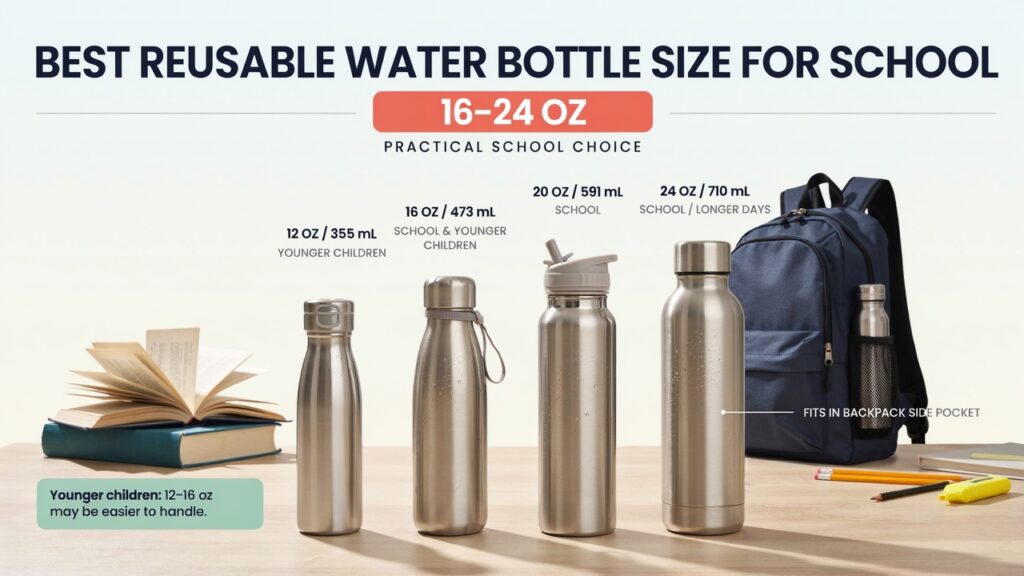 Best Reusable Water Bottle Size for School