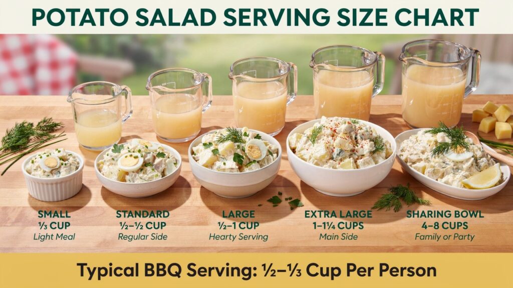 Potato Salad Serving Size Chart