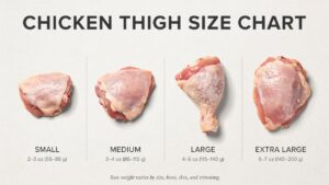 Chicken Thigh Size Chart: Weight, Calories & Cooking Guide