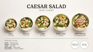 Caesar Salad Size Chart: Serving Size, Weight, Calories