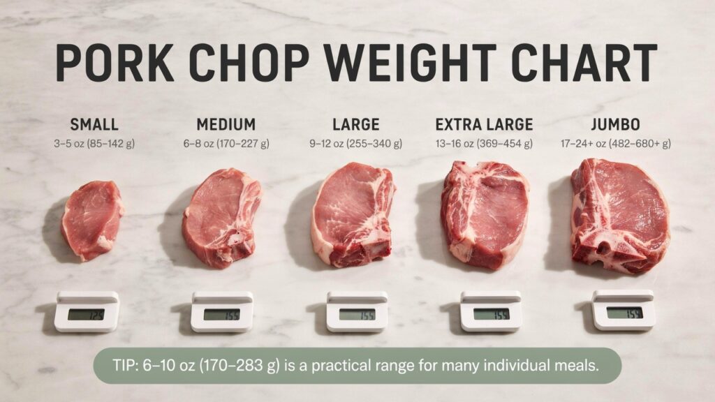 Pork Chop Weight Chart