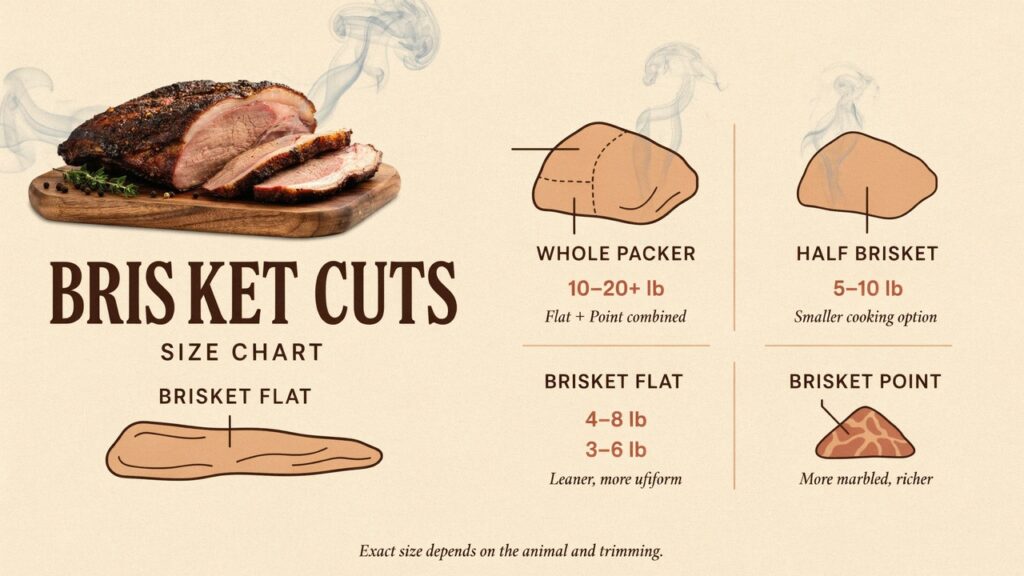 Brisket Cuts Size Chart