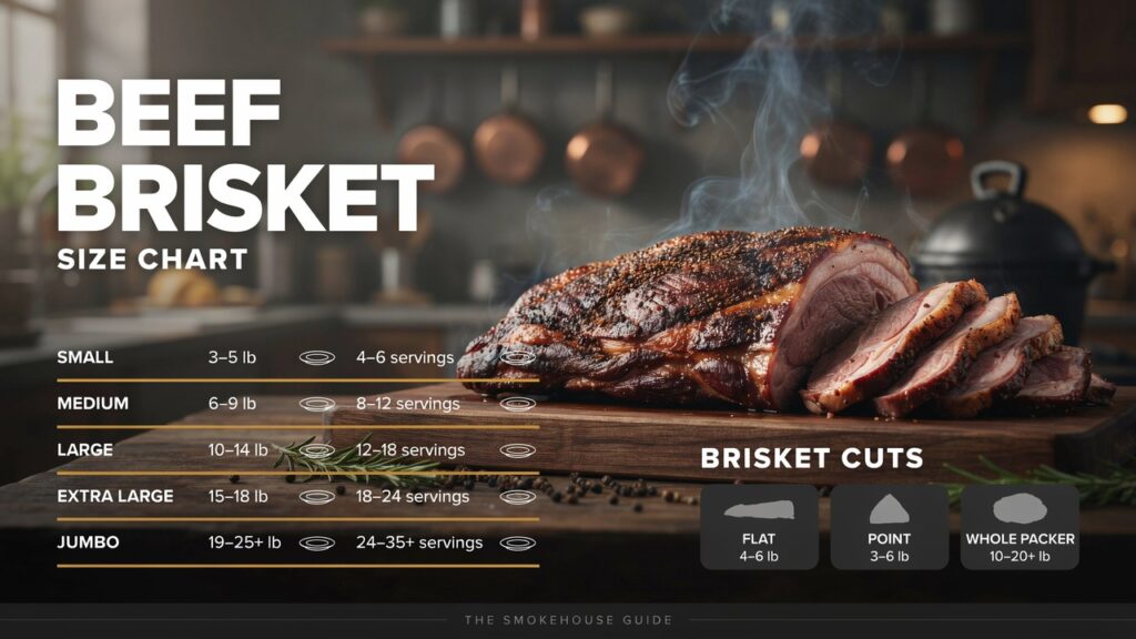 Beef Brisket Size Chart: Weight, Portions, Thickness Beef Brisket Size Chart: Weight, Portions, Thickness