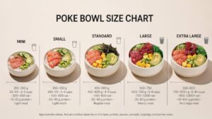 Poke Bowl Size Chart: Portions, Calories, Protein & Serving