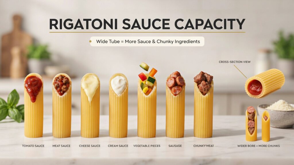 Rigatoni Sauce Capacity
