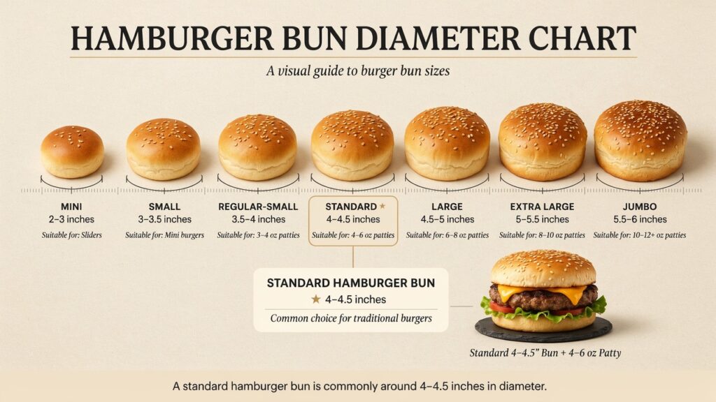 Hamburger Bun Diameter Chart
