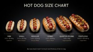 Hot Dog Size Chart: Length, Bun Size & Serving Guide
