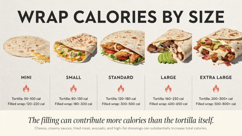 Wrap Calories by Size