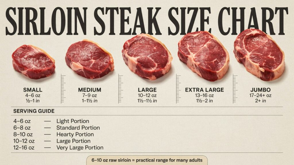 Sirloin Steak Size Chart