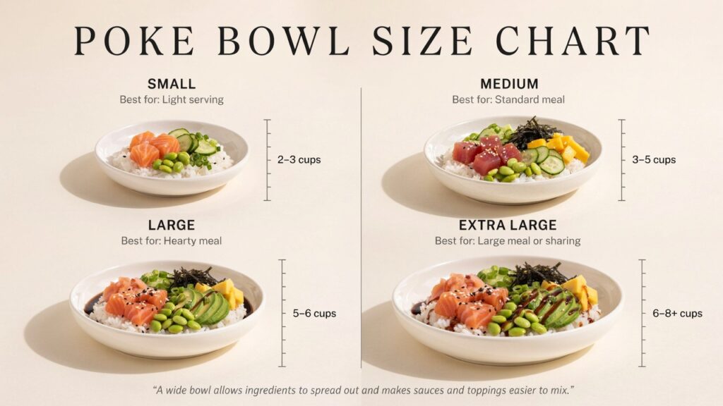 Poke Bowl Bowl Size Chart