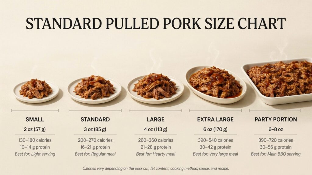 Standard Pulled Pork Size Chart