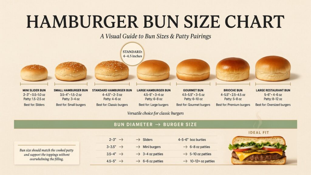 Hamburger Bun Size Chart Hamburger Bun Size Chart