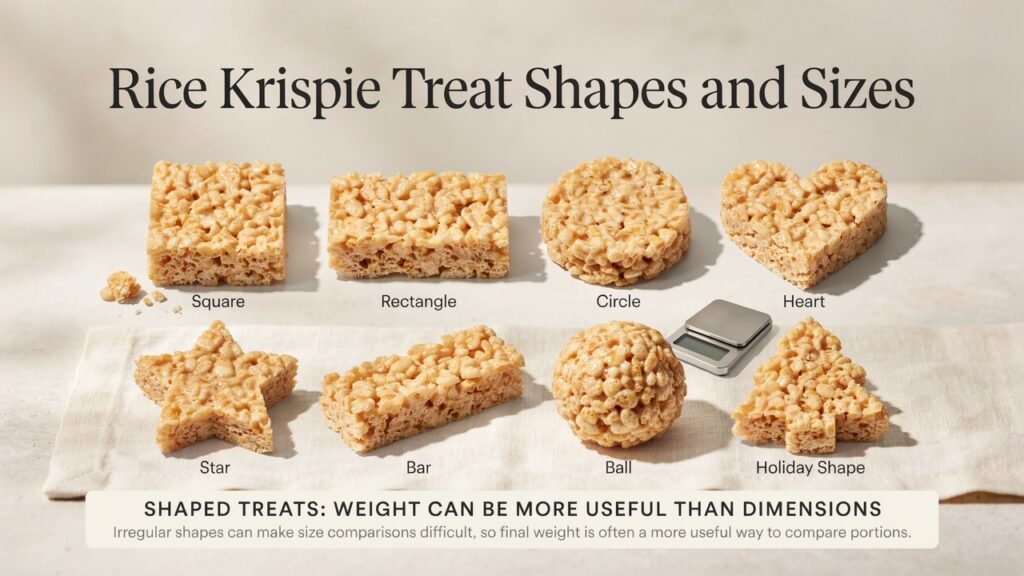 Rice Krispie Treat Shapes and Sizes